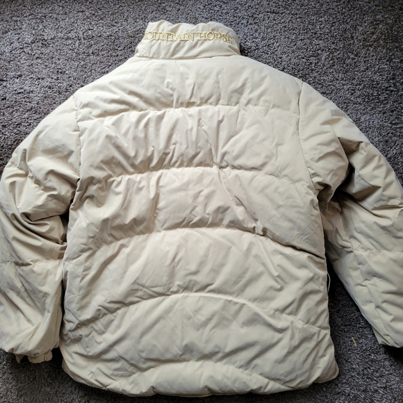 MOUNTAIN HORSE EQUESTRIAN Puffer Reversible Tan Gray Jacket Coat Woman's Large - Picture 10 of 13
